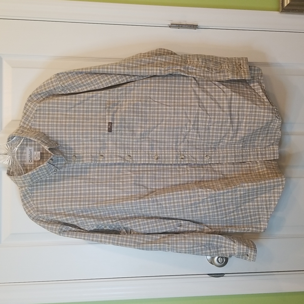 Carhartt Long Sleeve Plaid Button Down Shirt, Men's XL ***SEE DESCRIPTION***
